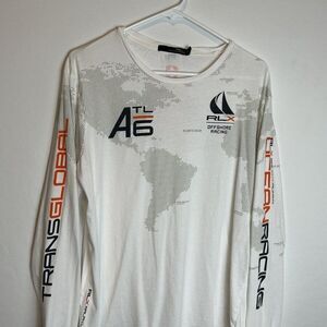 Ralph Lauren RLX Trans-Global Ocean Offshore Racing White Longsleeve Size Large